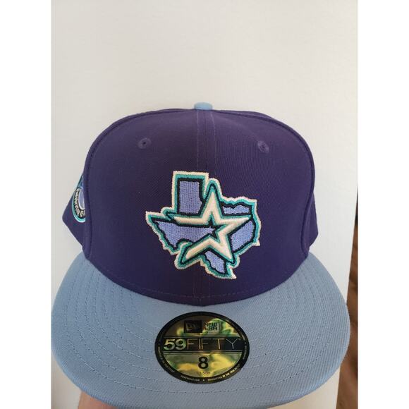 New Era Other - Houston Astros Hat Cap 45 Years Patch Purple Blue Size 8 New Era